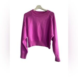 Yellow The Label pink Bubble Textured Boho Coquette Cotton Sweater Size Mediun